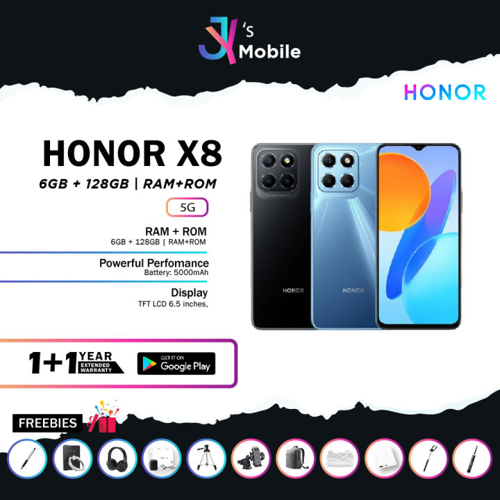 Cover Per Honor X8 4G+ [3 Pezzi] Con Pellicola Vetro Temperato – Custodia Morbida Silicone TPU Antiurto (Nero)