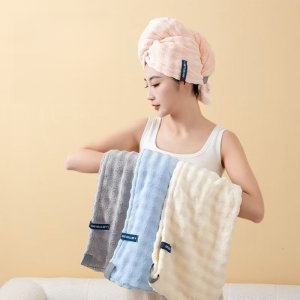 หมวกคลุมผมแห้ง ฟรีเป่า ดูดซับน้ำได้ดีเยี่ยม แชมพูและผ้าเช็ดหน้า ผมแห้ง นุ่มสบาย แห้งเร็ว เบาและใช้งานง่าย