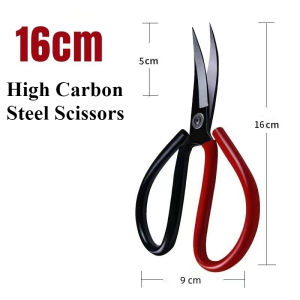Quivlox Curved Stainless Steel Scissors Precision Trimming Leather Craft Sewing Hand Tool Durable
