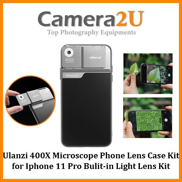 READY STOCK Ulanzi 400X Microscope Phone Lens Case Kit for Iphone 11