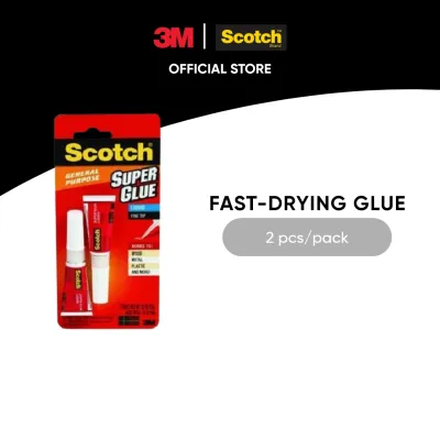 3M™ Scotch® General Purpose Super Glue Liquid 2 pcs/pack 2 g/pc For wood metal plastic