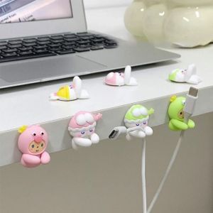GONUUWGL Cable Holder Cartoon Cable Organizer Cable Clips Sticky Hooks Animals Cable Holder Wire Cable Organizer Animals Data Line Wire Hooks Desk