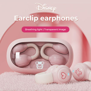 Disney DN12 Bone Conduction Earphone Bluetooth 5.3 True Wireless Not In-Ear Noise Reduction Waterproof Clip-On Sports Bluetooth 5.2 Earbuds Built-In Microphone Touch Control TWS True Wireless Earphone  100% Original