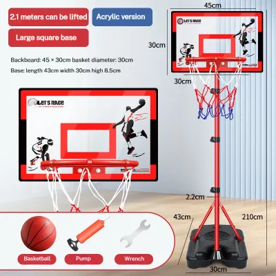 2026 New Basketball Ring with Stand Height Adjustable 5.6ft/6.9ft Standard Basketball Hoop Set with PE Base and PC Board Basketball Ring for Kids/Adults