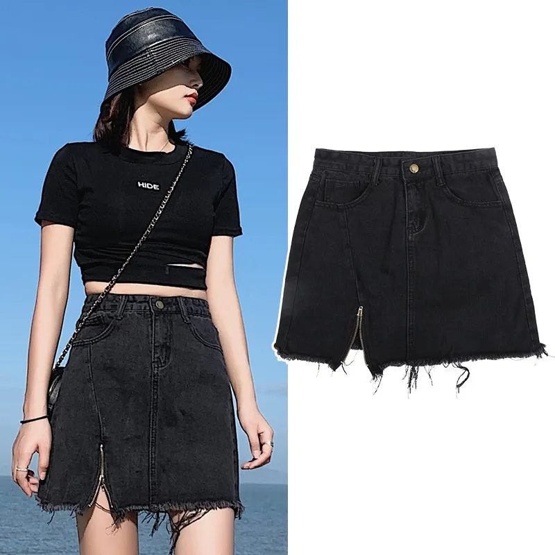 Black denim shop skirt 7xl