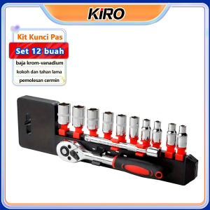 KIRO DDSKY Kunci 12PCS Pas Set Perkakas Bengkel Chrome untuk Vanadium Berkualitas Tinggi