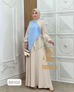 MDLY Setelan Baju Wanita Muslim/One Set Rok/Setelan Casual Elegan Kekinian/Aska Set Vol.2 by MDLY