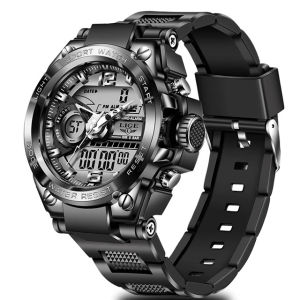 LIGE Men Military Watch Top Brand 50m Waterproof Wristwatch LED Alarm Sport Clocks Casual Watch for Men Relogios Masculino