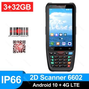 Android 10 Rugged PDA Handheld Terminal 2D Barcode Scanner WiFi Bluetooth 4G Data Collector Device NFC Cradle Charge Optional