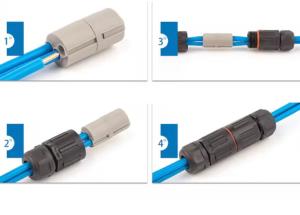 Waterproof Cable Connector CDF-M3 2P IP68 Outdoor Joint Wire Quick Clip Connector 2 Jalur Sambungan Kabel Anti Tahan Air CDF M3 2 Pin