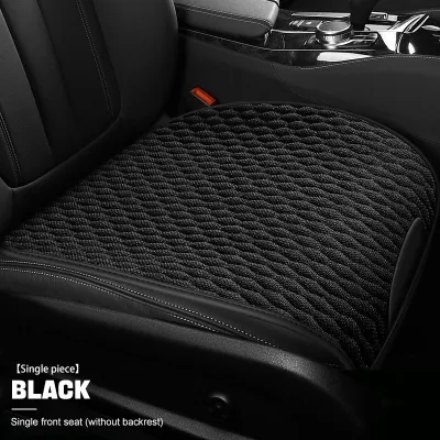 SEAMETAL Flax Car Seat Cover Front/ Rear Linen Fabric Cushion Breathable Protector Mat Pad Universal Car Accessories