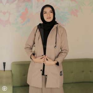 HIJACKET - Jaket Hijaber Muslimah series IXORA | Jaket Wanita Panjang | Outerwear For Hijaber Jaket Hijaber Ixora | Jaket Wanita Panjang | Outerwear For Hijaber | Jaket Wanita Muslimah Korea Hoddie | Mantel Korea | Coat Korea |