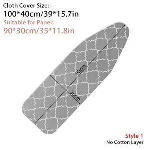 INVADER 1Pcs With Elastic Edge Ironing Board Cover Thick Cotton Padding Stain Resistant Iron Heat Shield Durable Cloth Cover Ironing Cover For Ironing Table