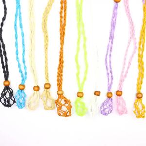 Sacesr Adjustable Braided Necklace Cord Empty Stone Holder Wax Rope DIY Necklace Wax Rope Braided Braided Necklace Cord Necklace 8N6Y2