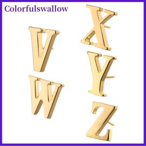 Colorfulswallow Chất Lượng Cao Cổ Điển Phong Cách Vàng Thư A-Z Kim Loại Trâm Phụ Nữ Người Đàn Ông Của Ve Áo Pin Của Phụ Nữ Hat Khăn Ba Lô Huy Hiệu Đồ Trang Sức