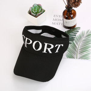 MGTP02 Topi Wanita Knit Visor Sport Baseball Cap Topi Sports Olahraga Rajut Katun Topi Pantai Sunshade