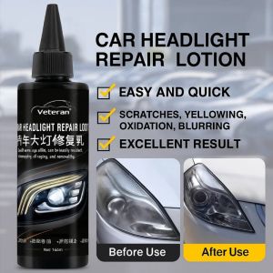 Automotive Headlight Cleaner Scratch Remover Headlamp Polisher 1-Minute Refurbishment Yellowish Oxidation Removal Lens Repair