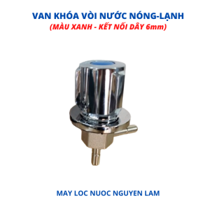 Van Khóa Vòi Nước Nóng Lạnh (Xanh/Hồng/Trắng) Loại Nối Nhanh - Kết Nối Dây 6mm Dùng Trong Máy Lọc Nước RO