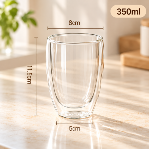 Locaupin Glass Bottle Tea Glass Coffee Cups Beer Glass DrinkWare Double Glass