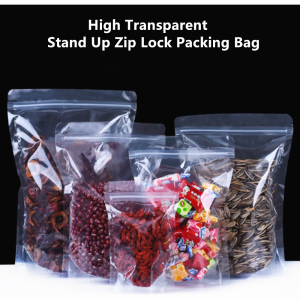 100pcs Resealable High Transparent PET Stand Up Zip Lock Bags - Food Grade Clear Self Sealing Pouches Tea / Gift / Candy Package2026