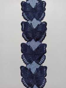 Renda Bordir Meteran Murah Motif Kupu-Kupu Lebar 8cm Panjang 45 Meter