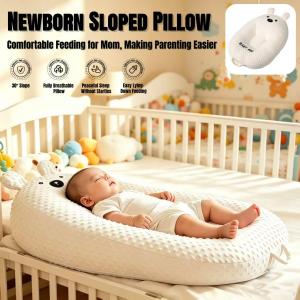 Newborn Portable Slope Pad Baby Feeding Pillow Infant Anti Spitting Milk Slope Pad help relieve babys overflowing