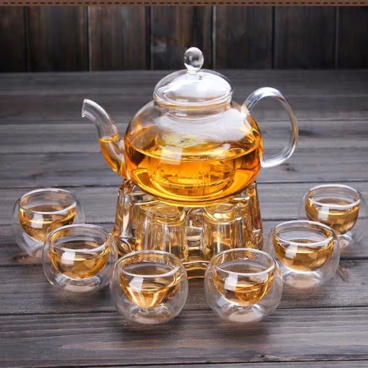 [SG Stock] Borosilicate Glass Tea Pot Set/Heat Resistant teapot with