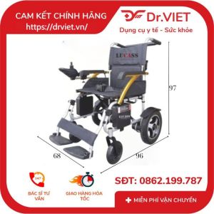 Xe lăn điện lucass XE-122L (chiếc) là dòng xe lăn điện được gia công và sản xuất bởi thương hiệu Lucass Mỹ phần khung của xe được làm từ hợp kim nhôm siêu bền siêu nhẹ giúp cho quá trình di chuyển của người già người bệnh.