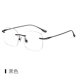 Manufacturer's pure titanium prescription glasses for men anti-blue light plain lenses for women Kaimi lenses Danyang rimless eyeglass frames 1135
