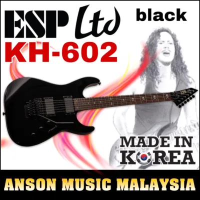 ESP LTD KH-602 Kirk Hammett Signature Electric Guitar w/Hardcase - Black / Purple Sparkle /Left Handed (KH602 / KH602BK)