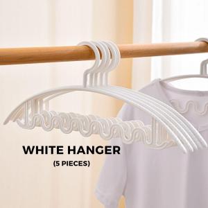 5 Pieces Set of Multifunctional Wave Hanger Drying Hanging Sling Rack Laundry Wardrobe Closet Organizer Wet and Dry