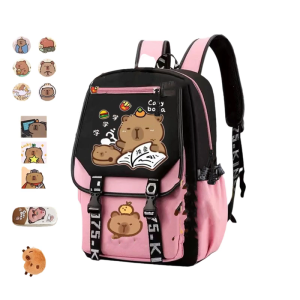 Capybara Backpack Travel Bag Bookbags Daypack Pupil School Bookbags Fashion Preppy Bag for Women Men Work Commuters Bag