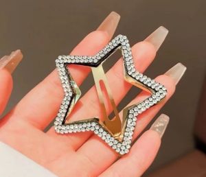 กิ๊บติดผม รูปดาวประดับเพชร ดาวขนาดใหญ่ ระยิบระยับ สไตล์เกาหลี แฟชั่นสําหรับผู้หญิง มี 4 สีให้เลือก