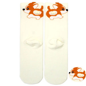 Trendy fashion cotton socks for men and women cartoon cat and dog three-dimensional ball socks birthday gift