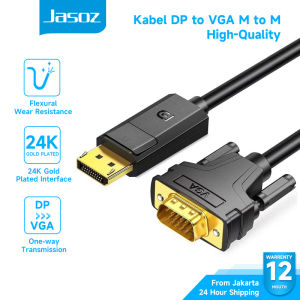 Jasoz Kabel Dispaly Port Male to VGA Male Converter 1080P DP to VGA Adapter for PC TV