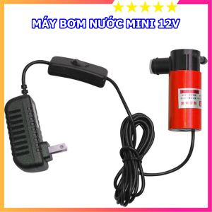 Máy Bơm Nước Mini 12V - Dùng Trong Sục Cá Lắp Cho Máy Cắt Rãnh Tường Bê Tông Rút Lõi