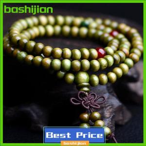 bashijian Sandalwood Tibetan Buddhism Mala Sandal Prayer Beads 108 Beads Bracelet Necklace