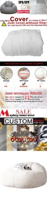 New Big XXL Bean Bag Sofa Bed Pouf No Filling Stuffed Giant