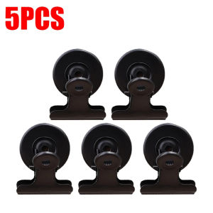 5/1pcs Black Magnet Clips Refrigerator Magnet Clamp Whiteboard Magnetic Photo Wall Metal Storage Hook for DIY Office Kitchen