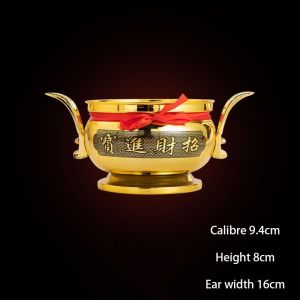 3/4/5inch Tempat Hio Dupa Logam Hiolo Tempat Dupa Emas Tempat Hio Cina Feng Shui Tempat Bakar Dupa