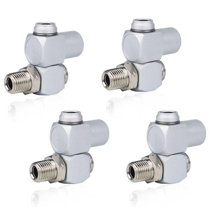 Air Tools Cosmostar 1/4\" NPT 360° Swivel Air Hose Connectors (2-Pack) - Industrial Aluminum Fittings For Pneumatic Tools Air Compressor Accessories