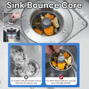 Sink Bounce Core Kitchen Sink Filter Drainer Antiodor Bouncing Core Sink Filter Drainer Anticlogging Sink Filter