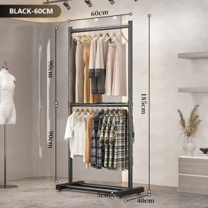 Clothes Rack Hanger Rack Drying Rack Sampayan Stainless Hanger for Clothes Rack Stand Clothing Rack Metal Clothes Heavy Duty Floor-Standing Bedroom Clothing Rack