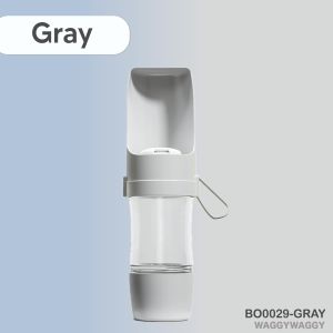 WaggyWaggy 450ML Pet Travel Bottle Water Food Cat Portable Botol Air Makanan Kucing 宠物吃喝一体水粮杯 BO0029