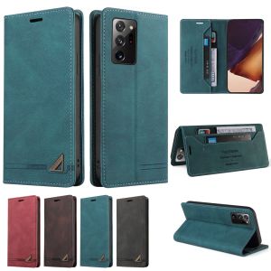 New Phone Case For Samsung Galaxy Note 20 / Note 20 Ultra / Note 10 / Note 10 Plus Business Leather Wallet Card Slots Flip Cover Casing