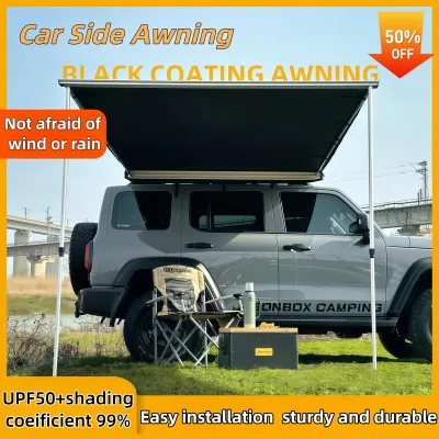 Car Awning Rainproof Sunshade Camping Outdoor Car Side Tent Easy-Setup Camping Car Side Canopy