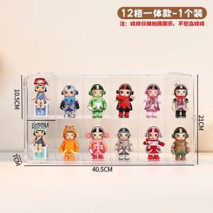 ~SG Stock~ Dustproof & Stackable 12 Grids Blind Box Storage Display Box Figurine Showcase Box Mini Figures Box Doll Display Box Clear Acrylic Display Case Figures Blind Box Action Figures Dustproof Collectibles Showcase Figurine Display Box