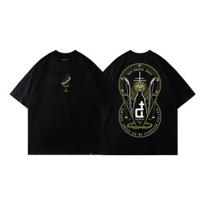DGRAVE CREATIONS STRIP OF DIVINITY BLACK T-SHIRT