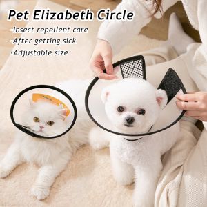 Pet protective collar Dog Elizabeth collar Dog protective collar Cat Safety Collar Flexible Plastic Cone for Dogs After Surgery