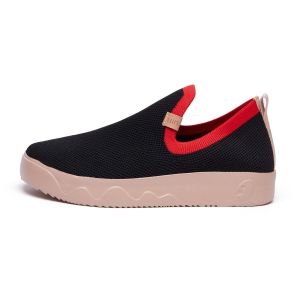 UIN Fuerteventura I Platform Slip On Shoes for Women Knit Painted Lightweight Comfortable Travel Work Sneakers